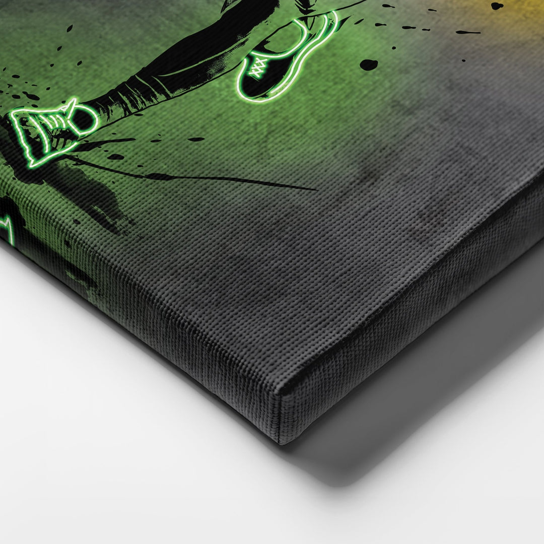 Jaylen Brown Neon Canvas Art | Modern Wall Decor for Celtics Fans - CanvasNeon