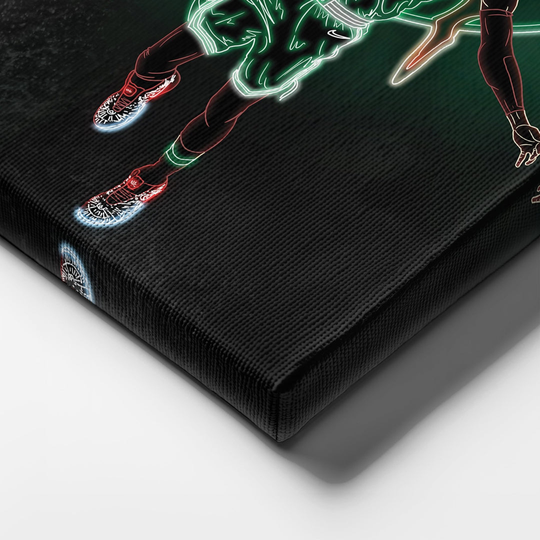 Jayson Tatum Neon Canvas Art | Celtics Wall Decor - CanvasNeon