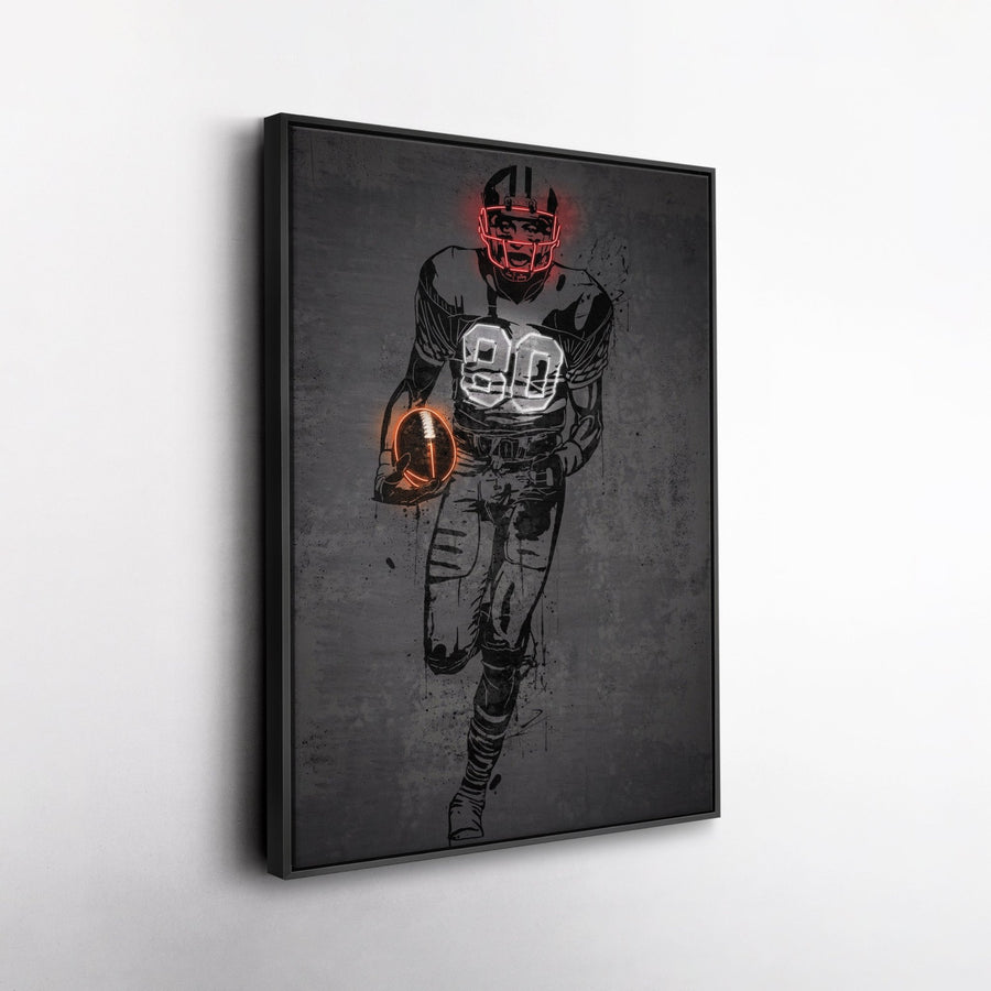 Jerry Rice Neon Canvas Art | Modern Wall Decor for 49ers Fans - CanvasNeon