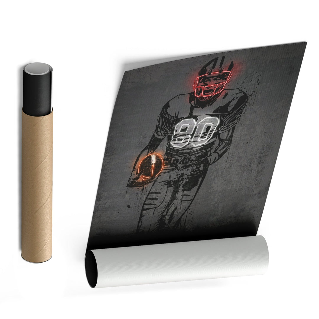 Jerry Rice Neon Canvas Art | Modern Wall Decor for 49ers Fans - CanvasNeon