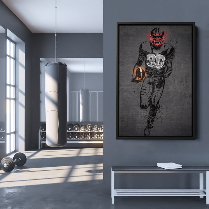 Jerry Rice Neon Canvas Art | Modern Wall Decor for 49ers Fans - CanvasNeon