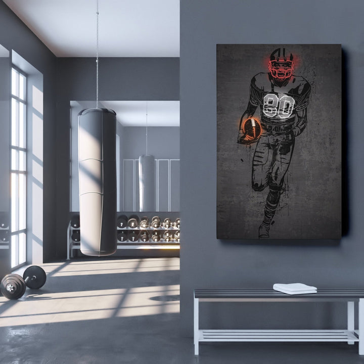 Jerry Rice Neon Canvas Art | Modern Wall Decor for 49ers Fans - CanvasNeon