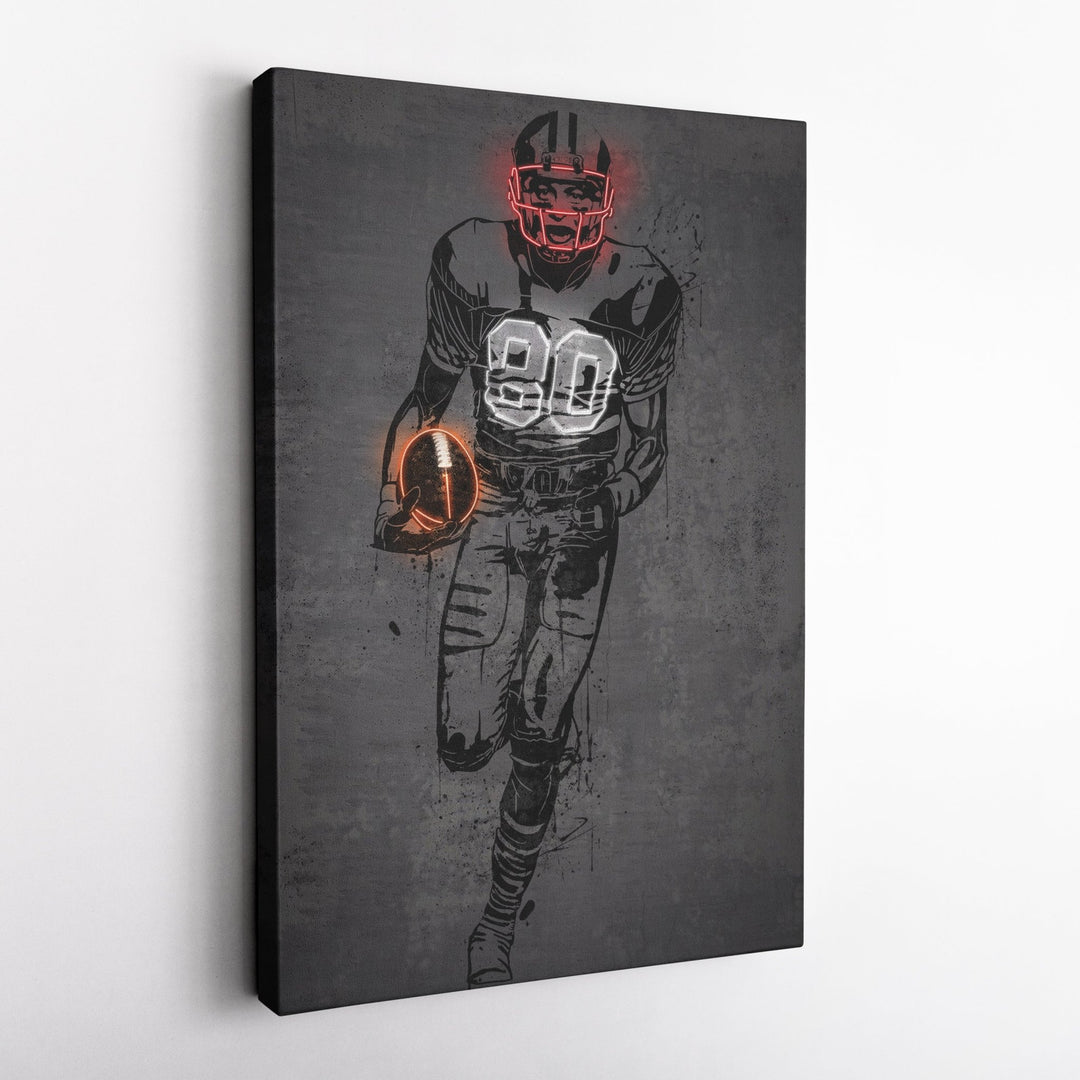 Jerry Rice Neon Canvas Art | Modern Wall Decor for 49ers Fans - CanvasNeon