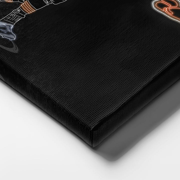 Jim Brown Neon Canvas Art | Browns Wall Decor - CanvasNeon