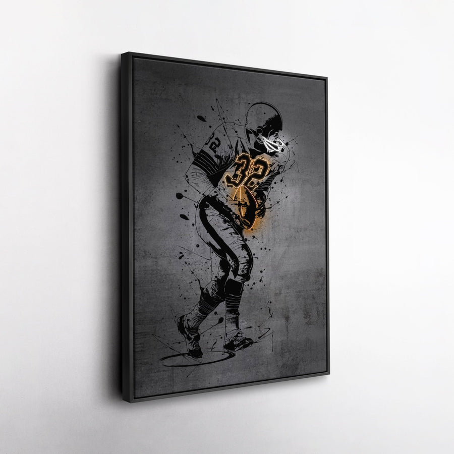Jim Brown Neon Canvas Art | Modern Wall Decor for Browns Fans - CanvasNeon