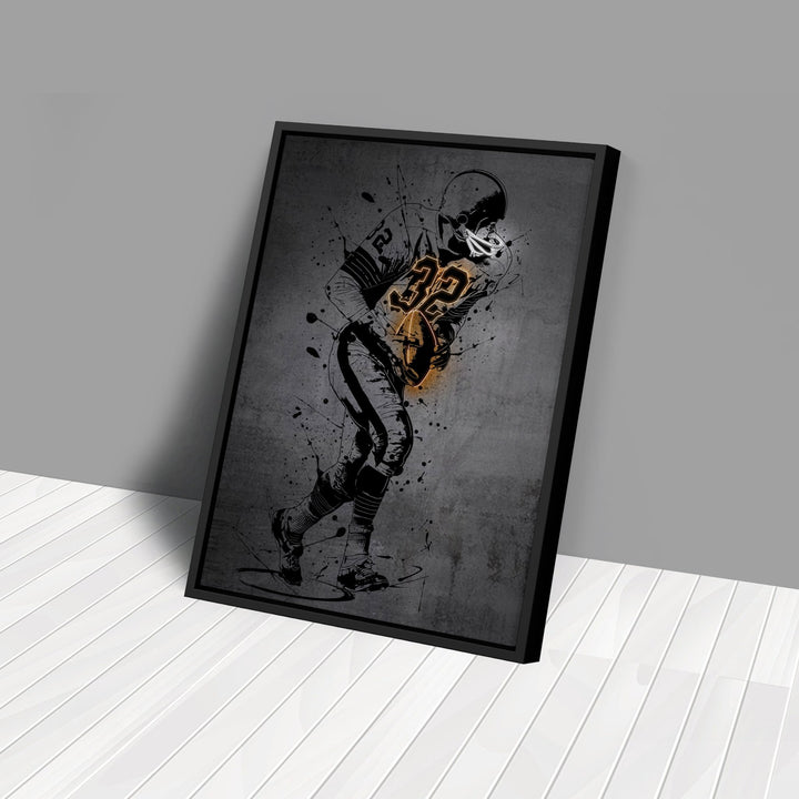 Jim Brown Neon Canvas Art | Modern Wall Decor for Browns Fans - CanvasNeon