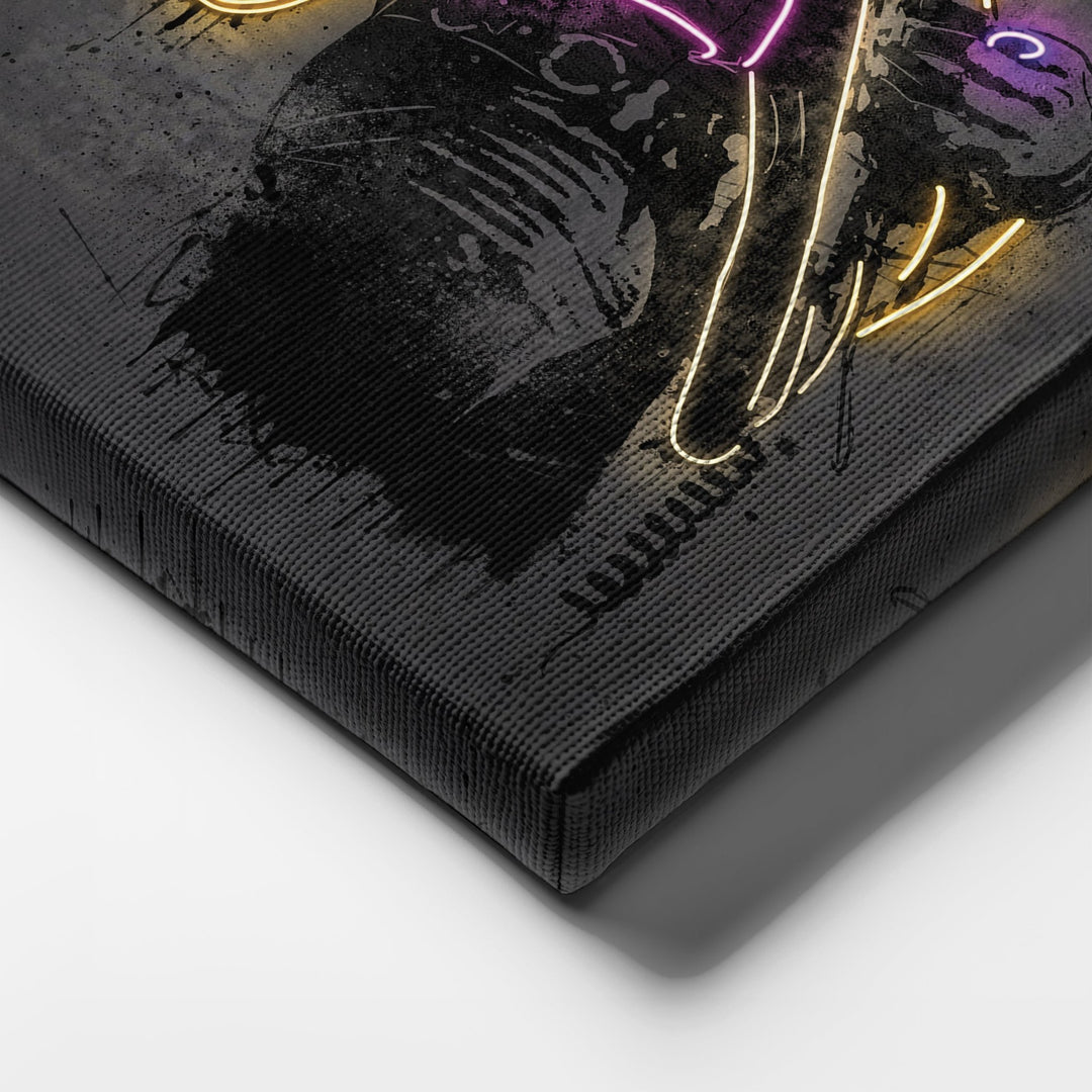 Jimi Hendrix Neon Canvas Art | Music Wall Decor - CanvasNeon