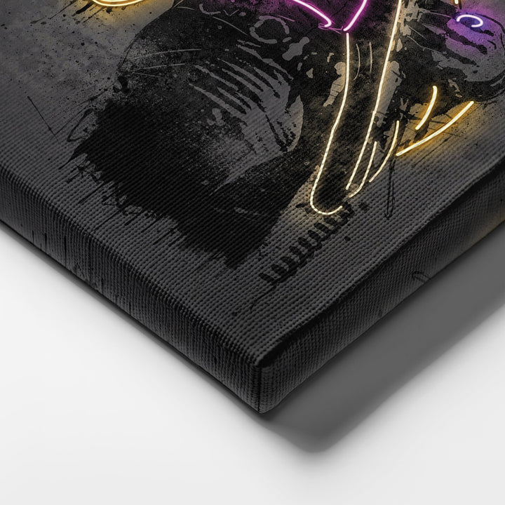 Jimi Hendrix Neon Canvas Art | Music Wall Decor - CanvasNeon