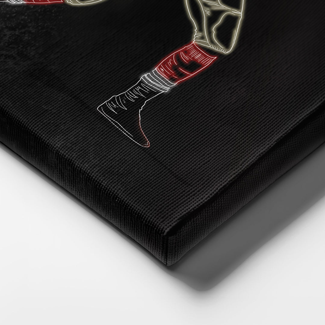 Joe Montana Neon Canvas Art | 49ers Wall Decor - CanvasNeon