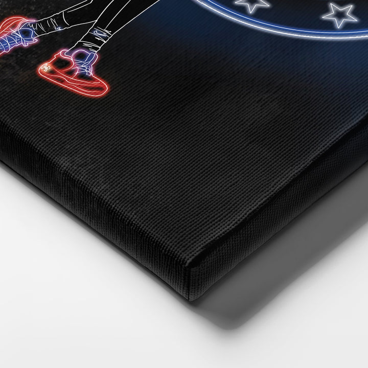 Joel Embiid Neon Canvas Art | 76ers Wall Decor - CanvasNeon
