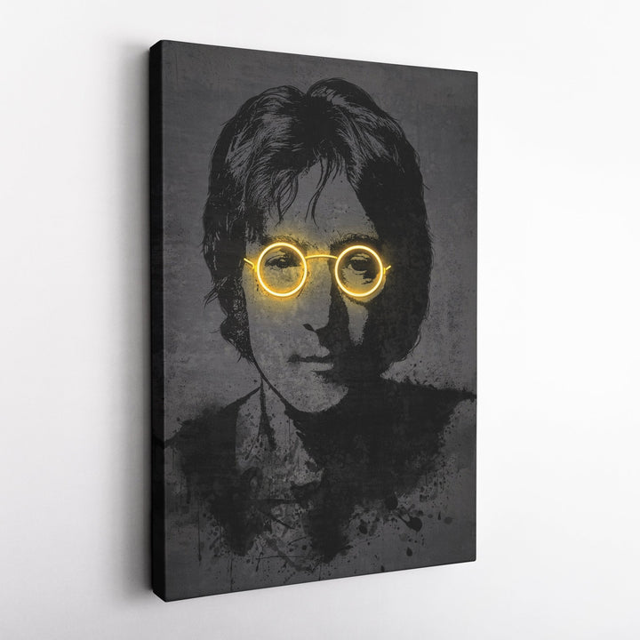 John Lennon Neon Canvas Art | Music Wall Decor - CanvasNeon