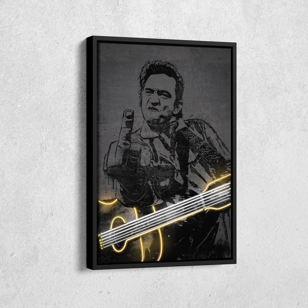 Johnny Cash - CanvasNeon