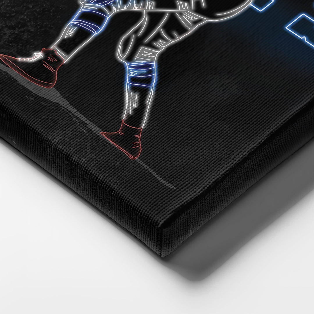 Johnny Unitas Neon Canvas Art | Colts Wall Decor - CanvasNeon