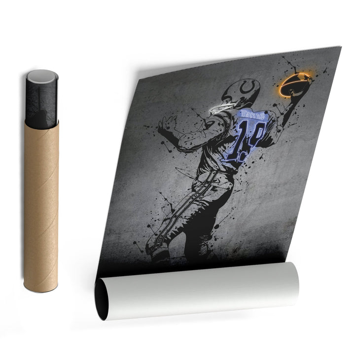 Johnny Unitas Neon Canvas Art | Modern Wall Decor for Colts Fans - CanvasNeon