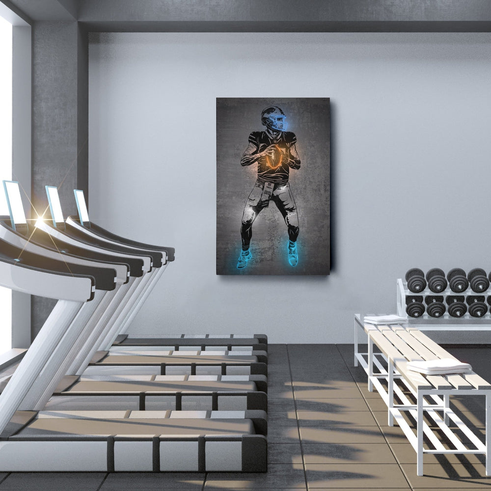 Josh Allen Neon Canvas Art | Modern Wall Decor for Bills Fans - CanvasNeon