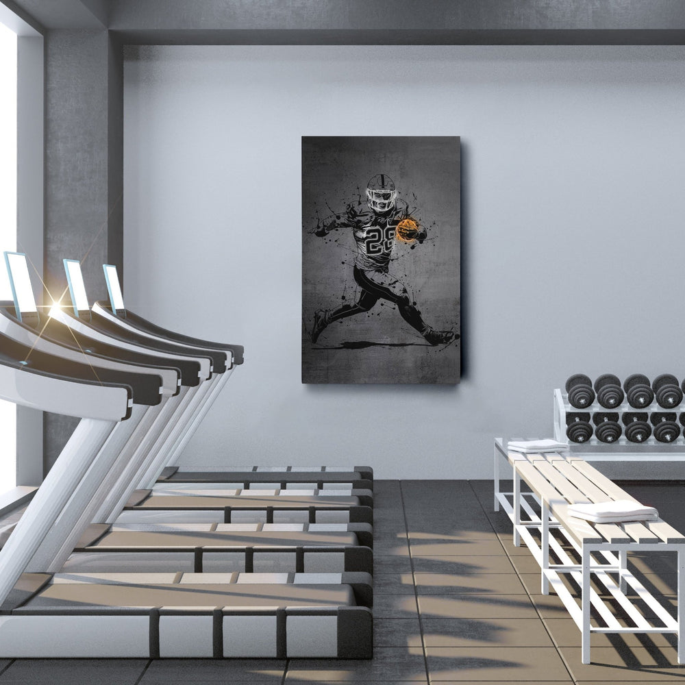 Josh Jacobs Neon Canvas Art | Modern Wall Decor for Raiders Fans - CanvasNeon