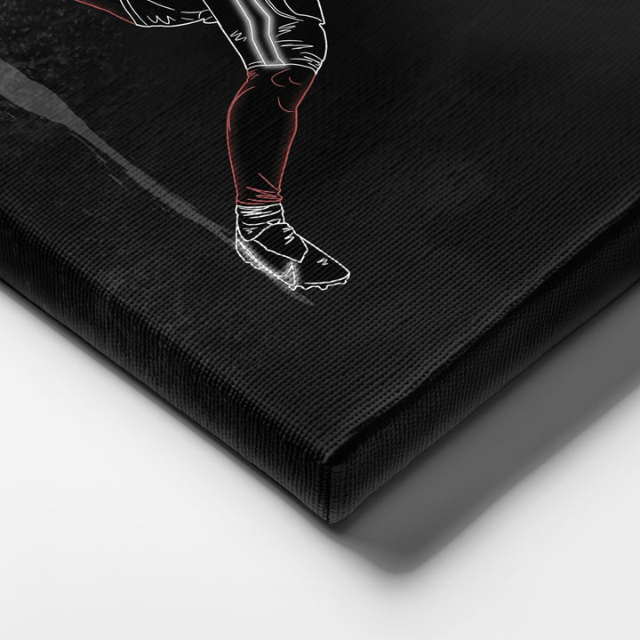 Josh Jacobs Neon Canvas Art | Raiders Wall Decor - CanvasNeon