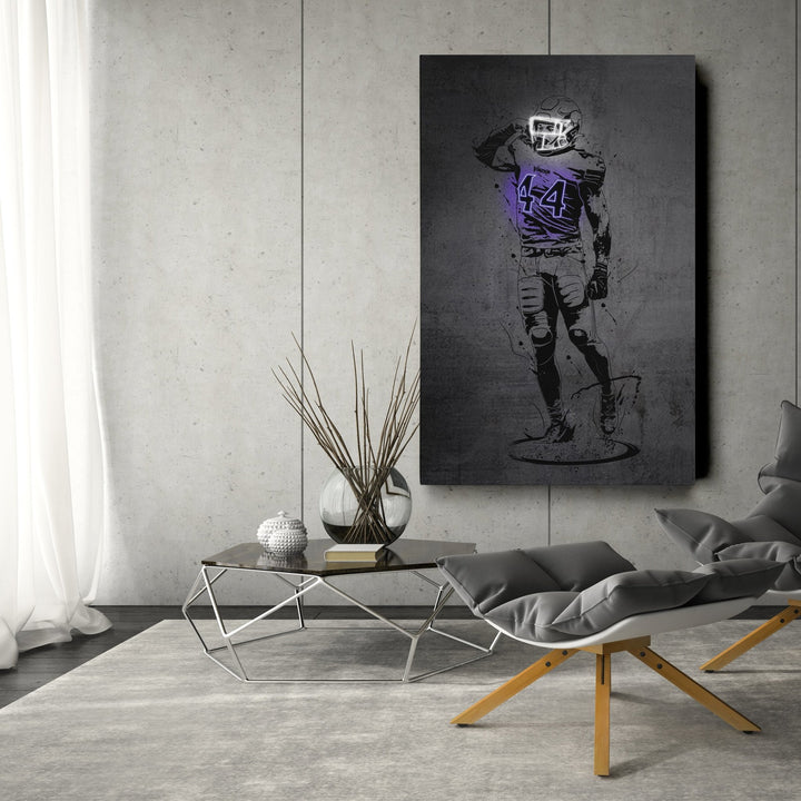 Josh Metellus Neon Canvas Art | Modern Wall Decor for Vikings Fans - CanvasNeon