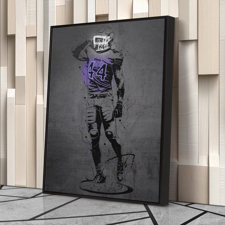 Josh Metellus Neon Canvas Art | Modern Wall Decor for Vikings Fans - CanvasNeon