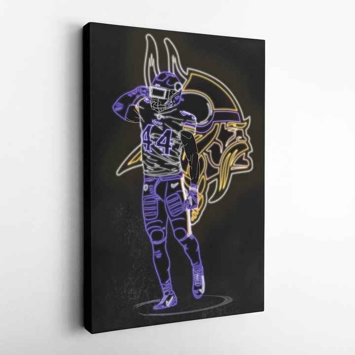 Josh Metellus Neon Canvas Art | Vikings Wall Decor - CanvasNeon