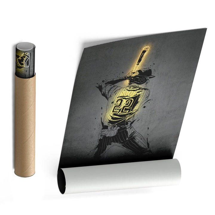 Juan Soto Neon Canvas Art | Modern Wall Decor for Padres Fans - CanvasNeon