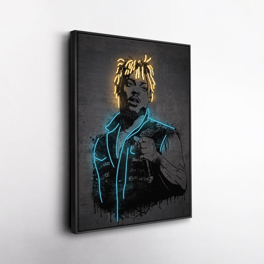 Juice Wrld Neon Canvas Art | Music Wall Decor - CanvasNeon