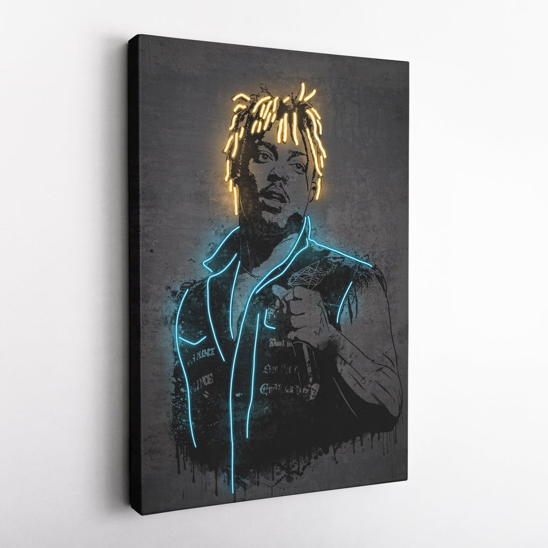 Juice Wrld Neon Canvas Art | Music Wall Decor - CanvasNeon