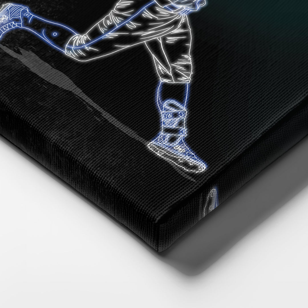 Julio Rodríguez Neon Canvas Art | Mariners Wall Decor - CanvasNeon