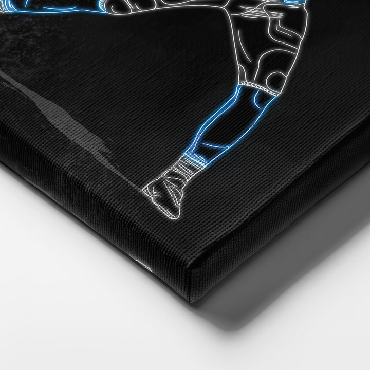 Justin Herbert Neon Canvas Art | Chargers Wall Decor - CanvasNeon