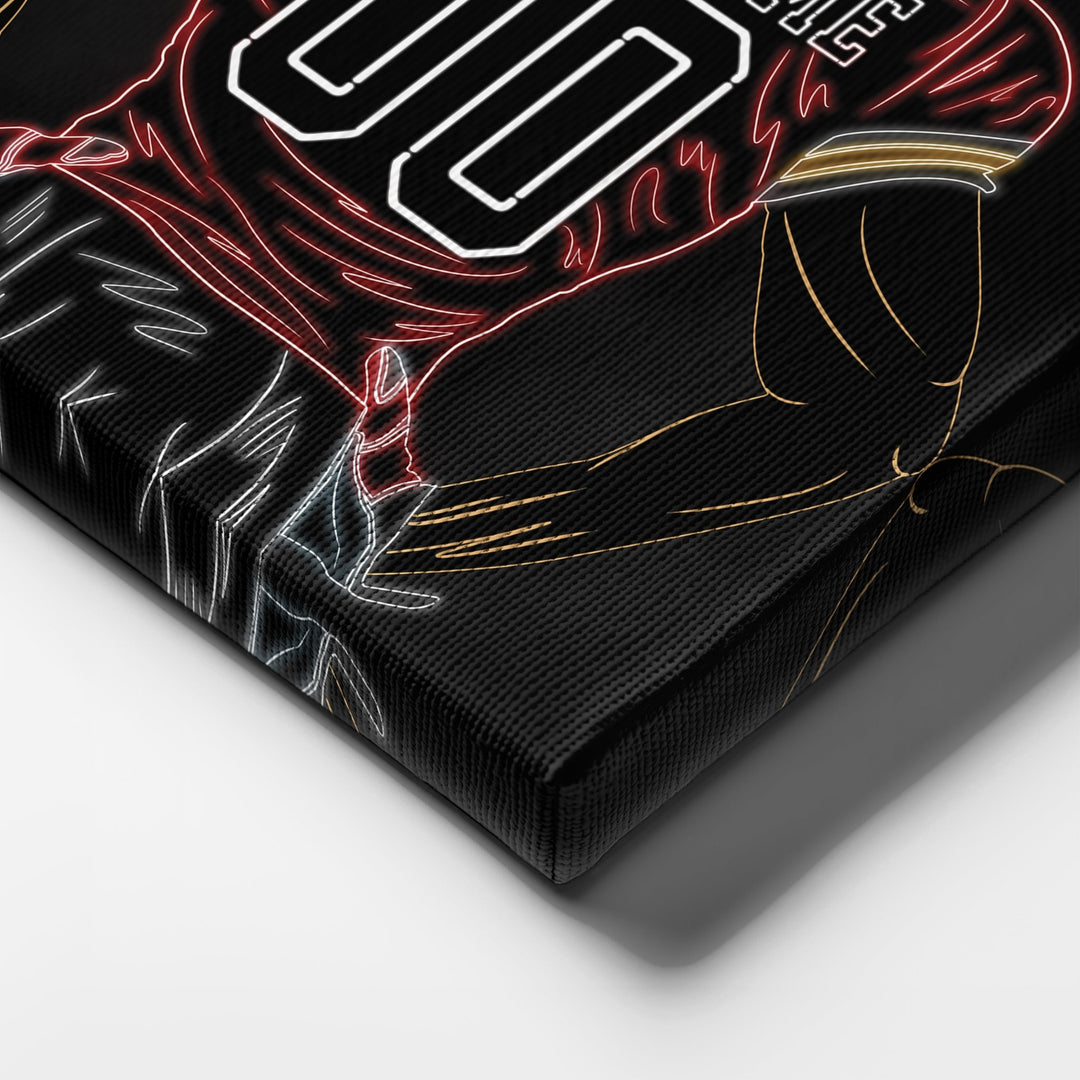 Kansas City Chiefs Personalized Jersey Canvas | Neon Wall Art - CanvasNeon