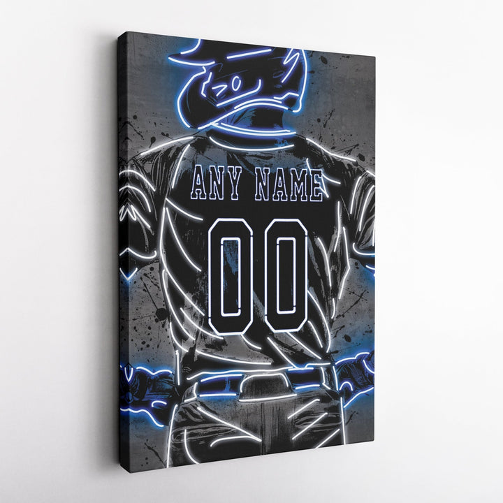 Kansas City Royals Custom Jersey Canvas | Neon Wall Art - CanvasNeon
