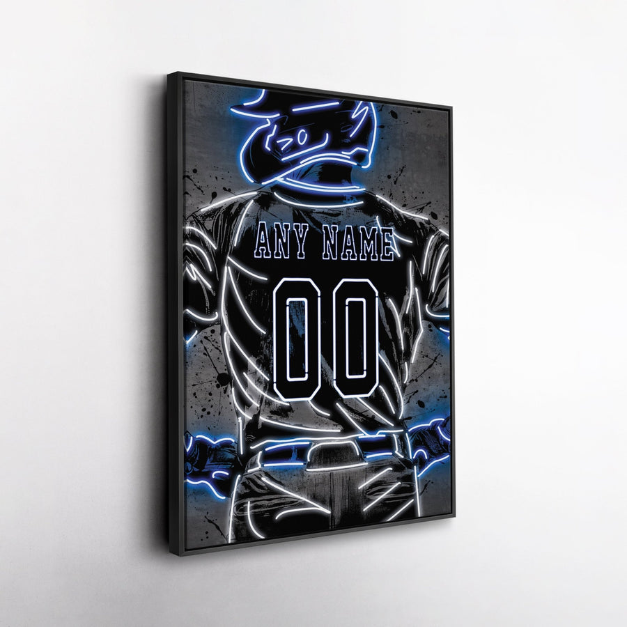 Kansas City Royals Custom Jersey Canvas | Neon Wall Art - CanvasNeon