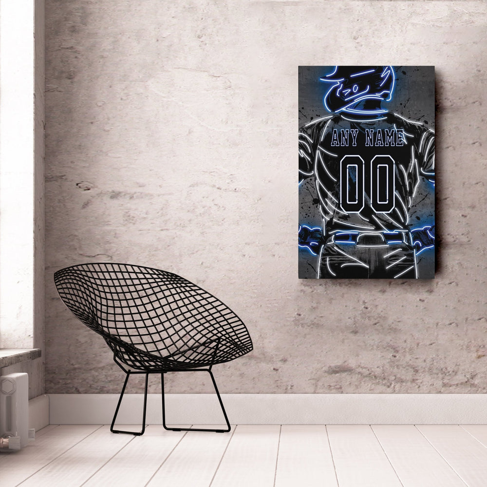 Kansas City Royals Custom Jersey Canvas | Neon Wall Art - CanvasNeon