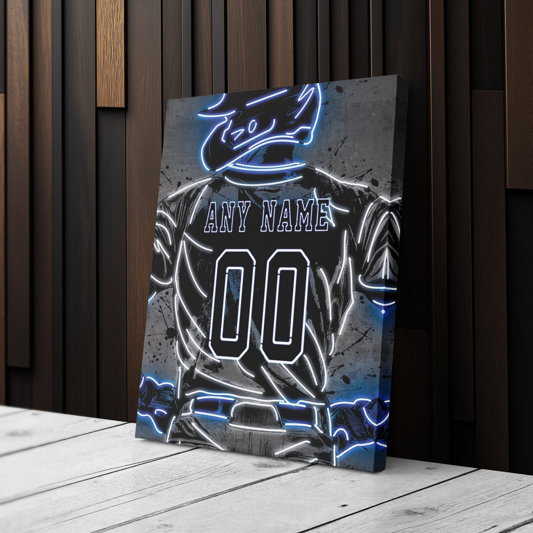 Kansas City Royals Custom Jersey Canvas | Neon Wall Art - CanvasNeon