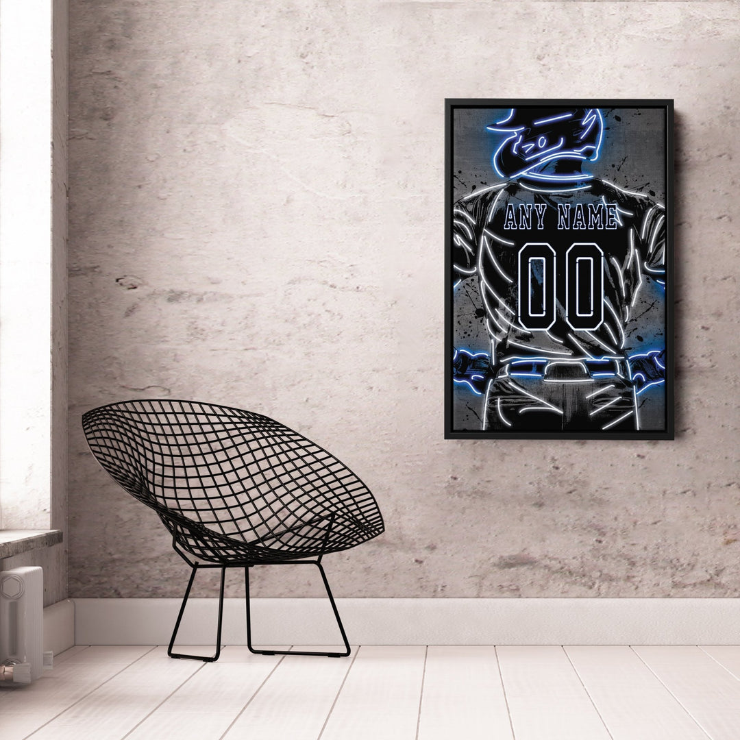 Kansas City Royals Custom Jersey Canvas | Neon Wall Art - CanvasNeon