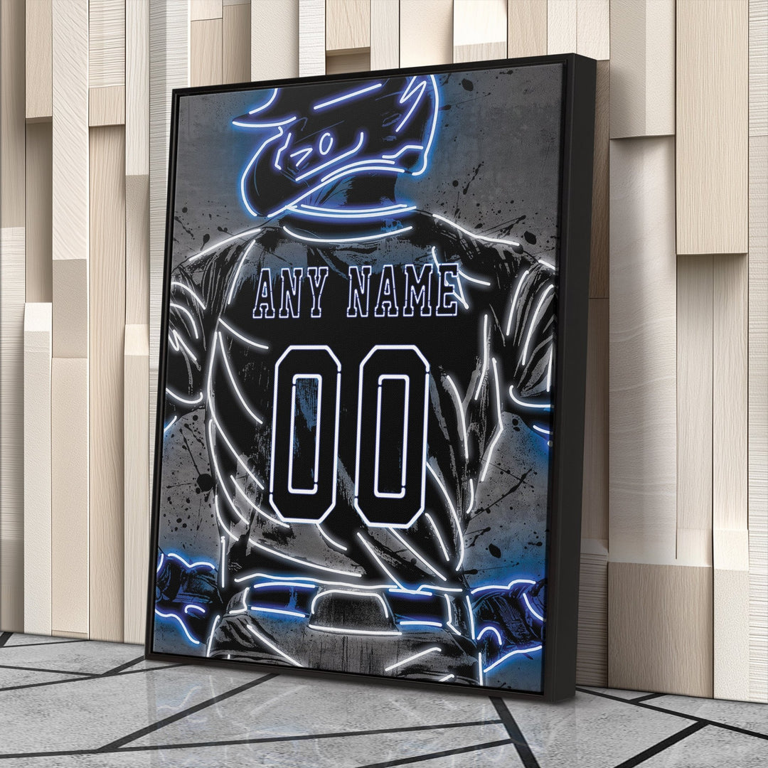 Kansas City Royals Custom Jersey Canvas | Neon Wall Art - CanvasNeon