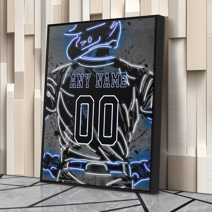 Kansas City Royals Custom Jersey Canvas | Neon Wall Art - CanvasNeon