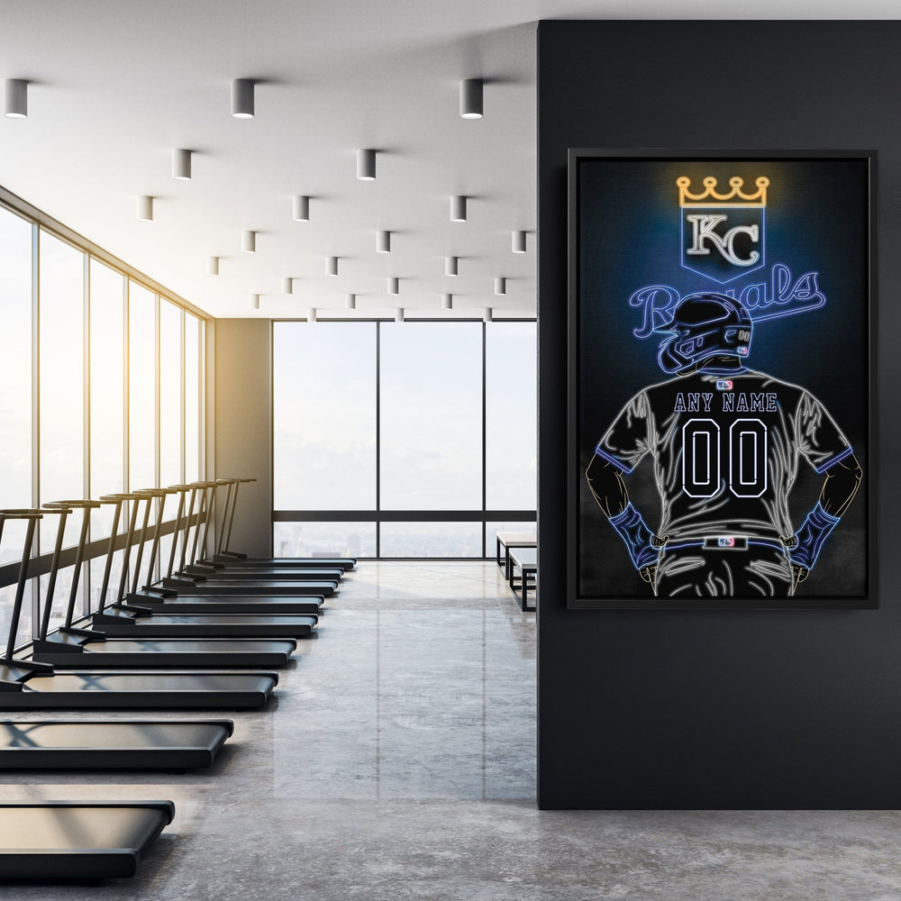 Kansas City Royals Personalized Jersey Canvas | Neon Wall Art - CanvasNeon