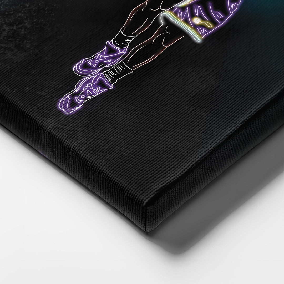 Karl Malone Neon Canvas Art | Jazz Wall Decor - CanvasNeon