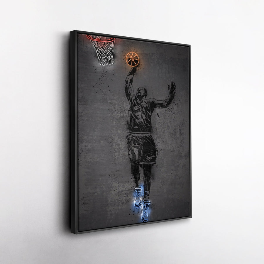 Karl Malone Neon Canvas Art | Modern Wall Decor for Jazz Fans - CanvasNeon