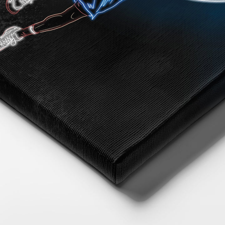 Kawhi Leonard Neon Canvas Art | Clippers Wall Decor - CanvasNeon