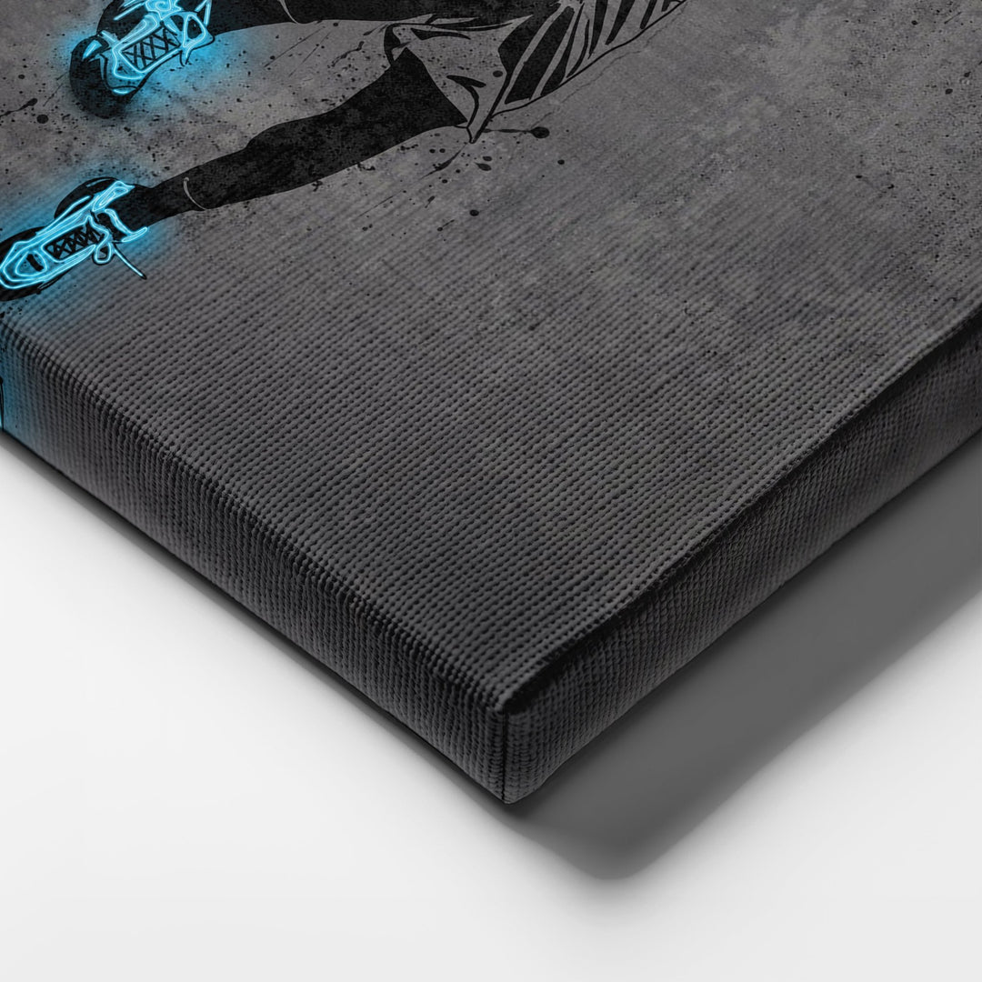 Kawhi Leonard Neon Canvas Art | Modern Wall Decor for Clippers Fans - CanvasNeon