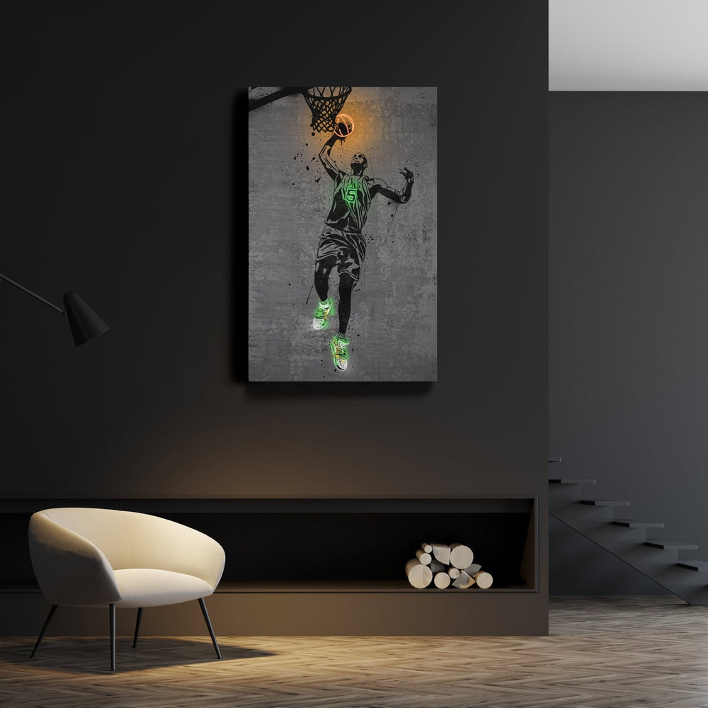 Kevin Durant Neon Canvas Art | Modern Wall Decor for Nets Fans - CanvasNeon