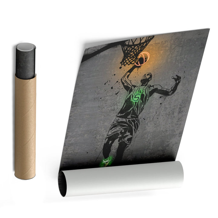 Kevin Durant Neon Canvas Art | Modern Wall Decor for Nets Fans - CanvasNeon