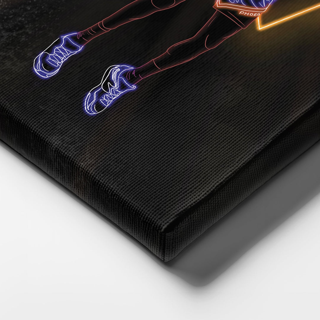 Kevin Durant Neon Canvas Art | Suns Wall Decor - CanvasNeon