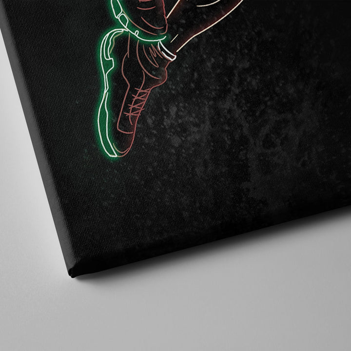 Kevin Garnett Neon Canvas Art | Celtics Wall Decor - CanvasNeon