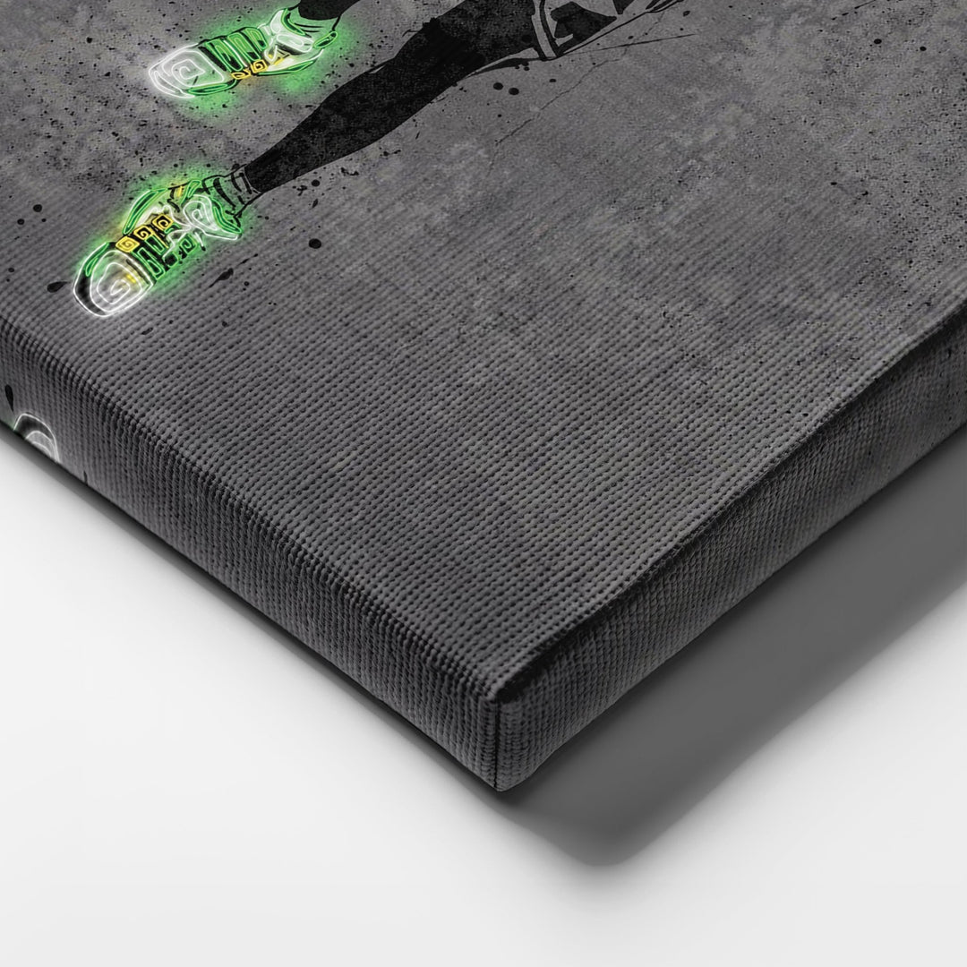 Kevin Garnett Neon Canvas Art | Modern Wall Decor for Celtics Fans - CanvasNeon