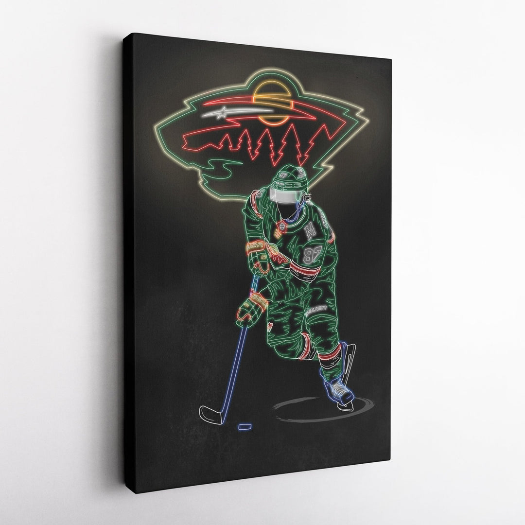 Kirill Kaprizov Neon Canvas Art | Wild Wall Decor - CanvasNeon