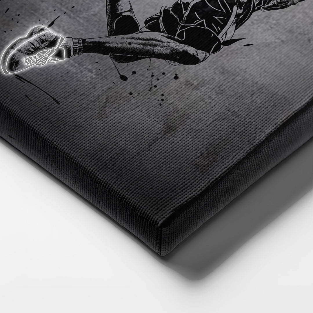 Kobe Bryant Dunk Neon Canvas Art | Modern Wall Decor for Lakers Fans - CanvasNeon