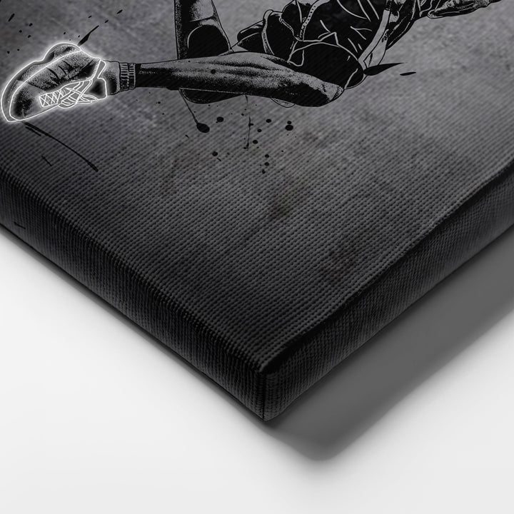 Kobe Bryant Dunk Neon Canvas Art | Modern Wall Decor for Lakers Fans - CanvasNeon